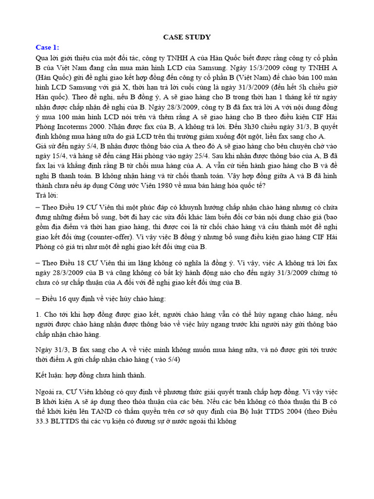 Case Study Chao Hang | PDF