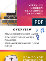 Appllying Modern Pedagogies