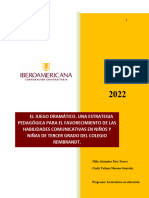 Mayo-2022-El Juego Dramatico Una Estrategia Pedagógica para El Favorecimiento de Las Habilidades Comunicativas en Niños y Niñas de Tercer Grado Del Colegio Rembrandt