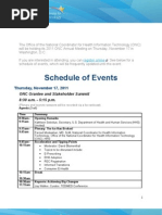 ONC's Annual Grantee Meeting - 2011 Schedule