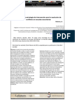 El Juego Como Estrategia de Intervención para La Resolución de Conflictos en Escuelas Secundarias