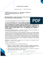 Telefonica-Movistar - Req. de Pago Ap Periodo Abril Oficio N.235 de 2023