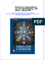 Full Download Book Human Relations in Organizations Applications and Skill Building 12Th Edition PDF