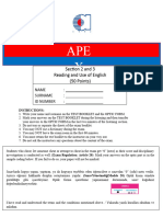 Sample Apex Section 2-3 (Reading-Use of English)