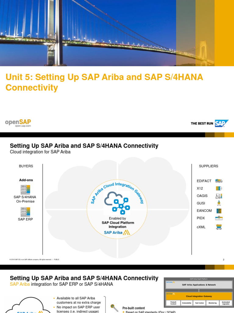 Unit 5: Setting Up SAP Ariba and SAP S-4HANA Connectivity | PDF | Cloud ...