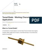 Tunnel Diode - Working, Characteristics, Applications - Electron