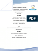 TITULACIÓN 1 S11 TAREA 3 AGENDA DE FUENTES DE INFORMACIÓN UTILIZANDO LOS GESTORES BIBLIOGRÁFICO