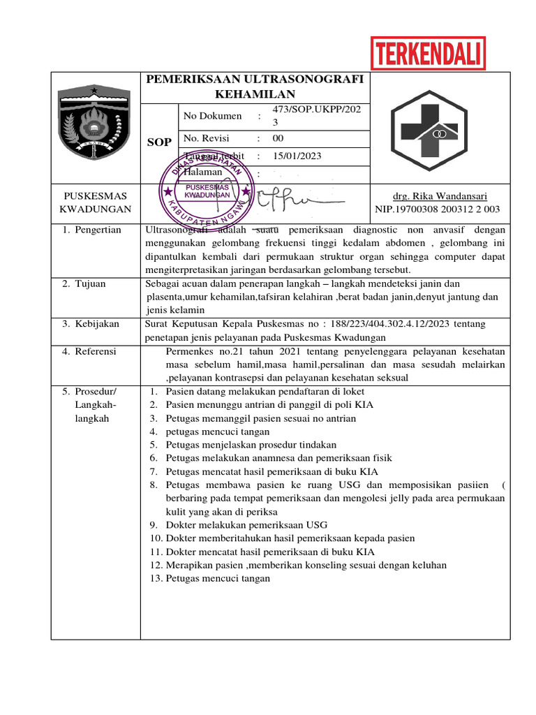 473 Pelayanan USG | PDF