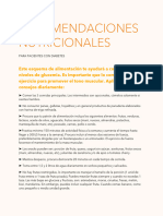 Recomendaciones Nutricionales Diabetes2