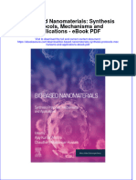 Full Download Book Bio Based Nanomaterials Synthesis Protocols Mechanisms and Applications PDF
