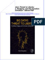 Full Download Book Big Datas Threat To Liberty Surveillance Nudging and The Curation of Information PDF