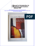 Full Download Book Solutions Manual To Introduction To Robotics Mechanics and Control PDF
