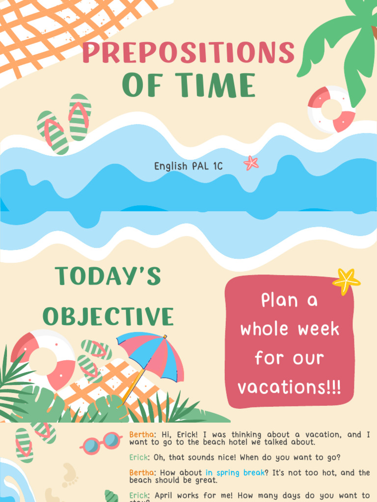 Prepositions Of Time Pdf
