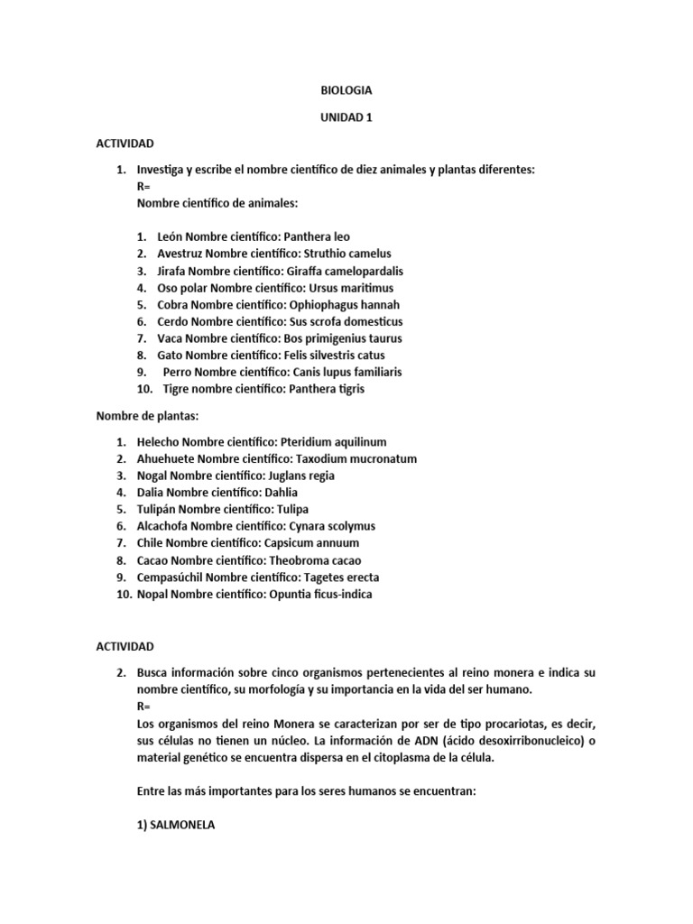 Nombres científicos de organismos | PDF | Membrana celular | Lípido