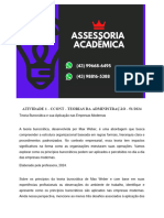 6495 Assessoria Atividade 1 - Ccont - Teorias Da Administração - 51 2024