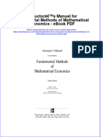 Full Download Book Instructors Manual For Fundamental Methods of Mathematical Economics PDF