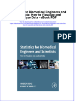 Full Download Book Statistics For Biomedical Engineers and Scientists How To Visualize and Analyze Data PDF