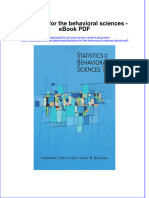 Full Download Book Statistics For The Behavioral Sciences PDF