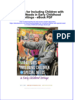 Full download book Strategies For Including Children With Special Needs In Early Childhood Settings Pdf pdf