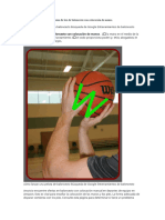 Forma de tiro de baloncesto con colocación de manos