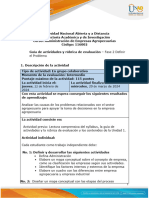 Guía de Actividades y Rúbrica de Evaluación - Unidad 1 - Fase 2 - Definir El Problema