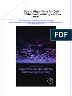 Full download book Introduction To Algorithms For Data Mining And Machine Learning Pdf pdf