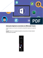 Guiìa para Ingresar A Lecciones en Microsoft Teams