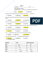 Past Modals Review 