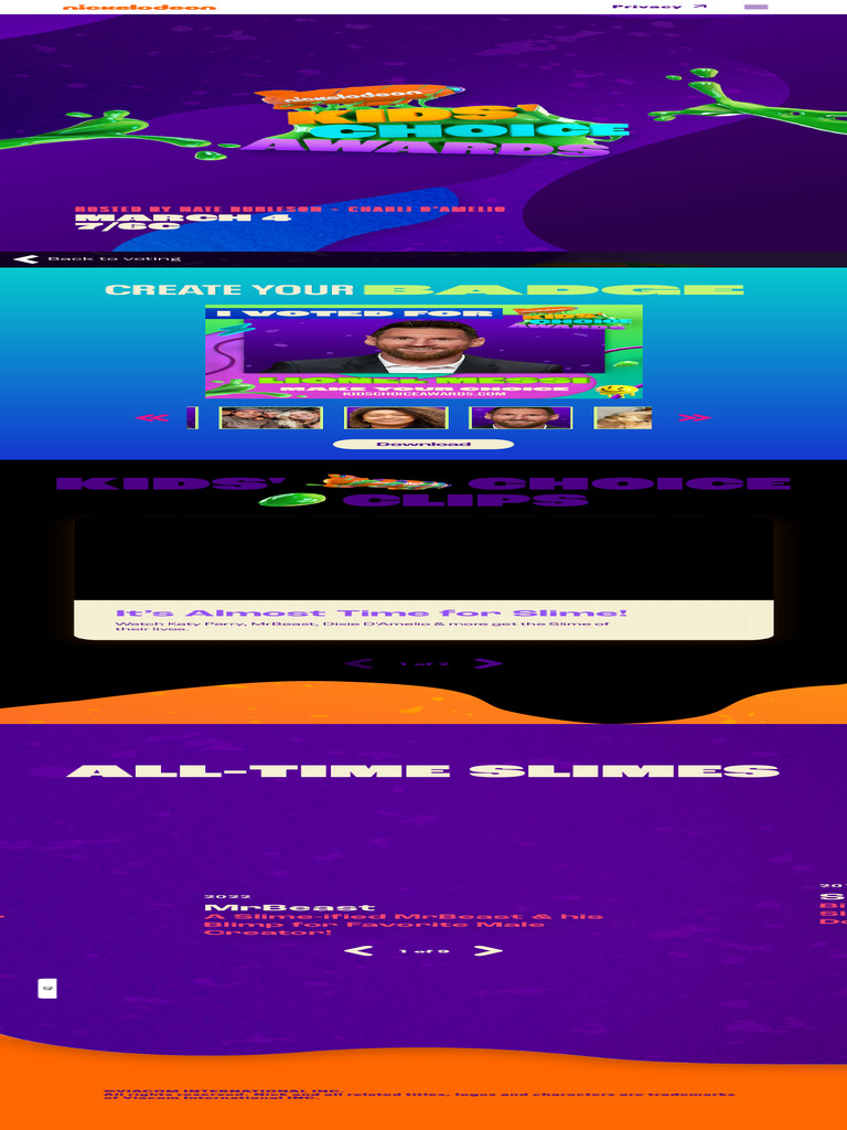 Kids Choice Awards 2023 Nickelodeon Pdf