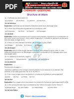 Chemistry Questions: Structure of Atom