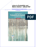Full Download Book Introduction To Probability and Statistics Metric Edition PDF
