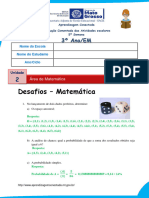 Resolução comentada Matemática - 3° Ano das atividades da quinta semana