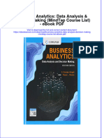 Full Download Book Business Analytics Data Analysis Decision Making Mindtap Course List PDF