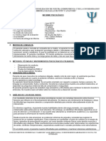 Informe Psicológico - Deserción Escolar