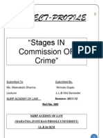 Stages in Commission of Crime