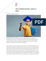 La Evaluación Institucional Retos y Oportunidades