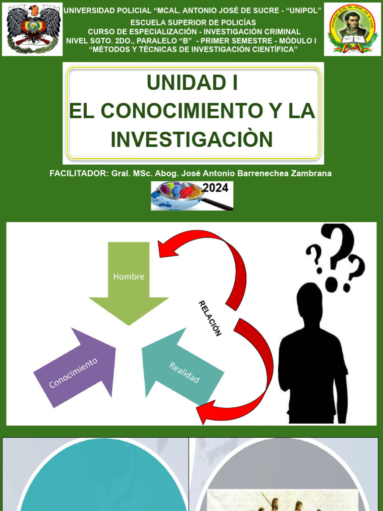 El Conocimiento y La Investigación-1-2024-Unipol | PDF | Conocimiento ...