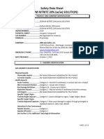 Sodium Nitrite 20% Solution SDS