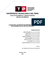 Monografia Principales Deficiencias en El Funcionamiento Del Estado Peruano