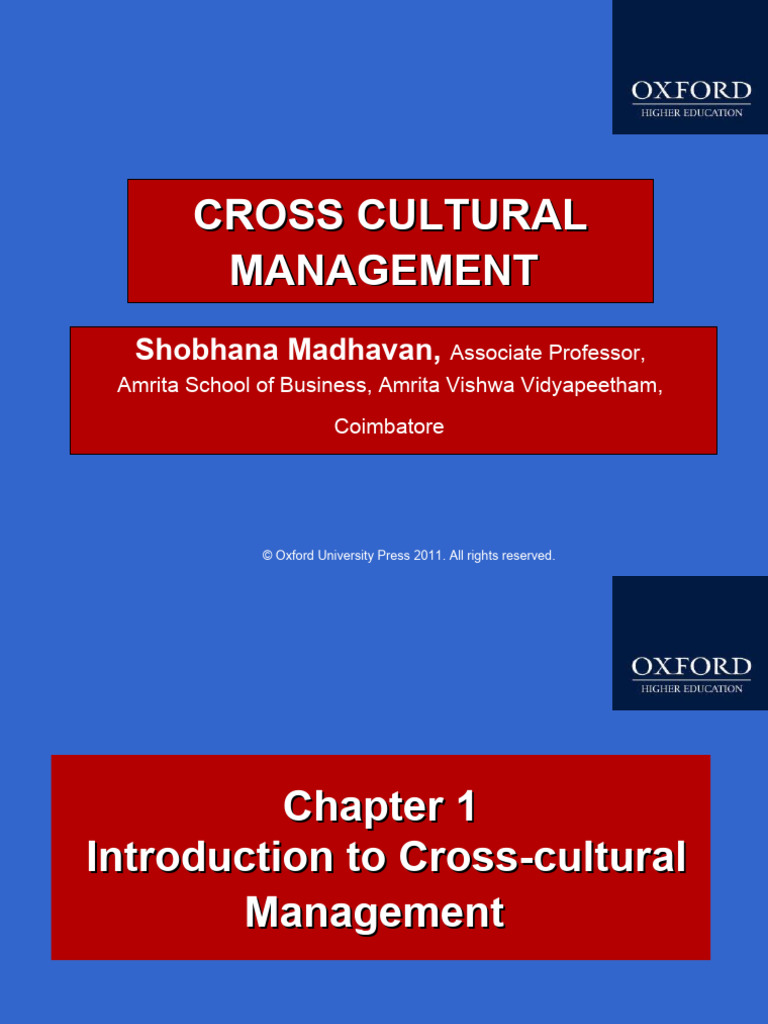 Cross Cultural Management Pdf Social Psychology