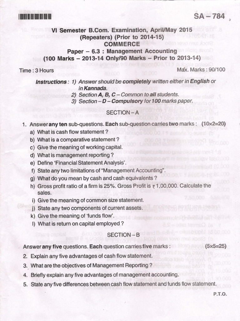 Management Accounting Rep | PDF