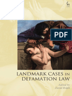 David Rolph (Editor) - Landmark Cases in Defamation Law-Hart Publishing (2019)