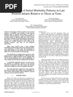 Assessment of Initial Morbidity Patterns in Late Preterm Infants Relative To Those at Term