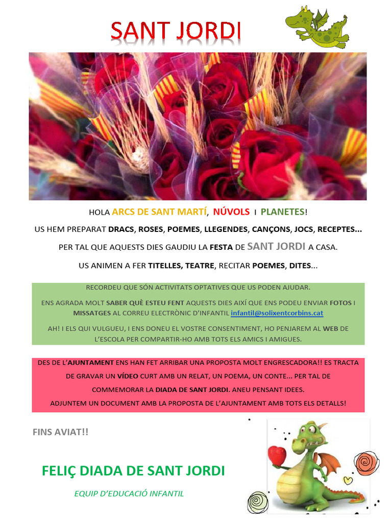 Activitats Sant Jordi e I | PDF