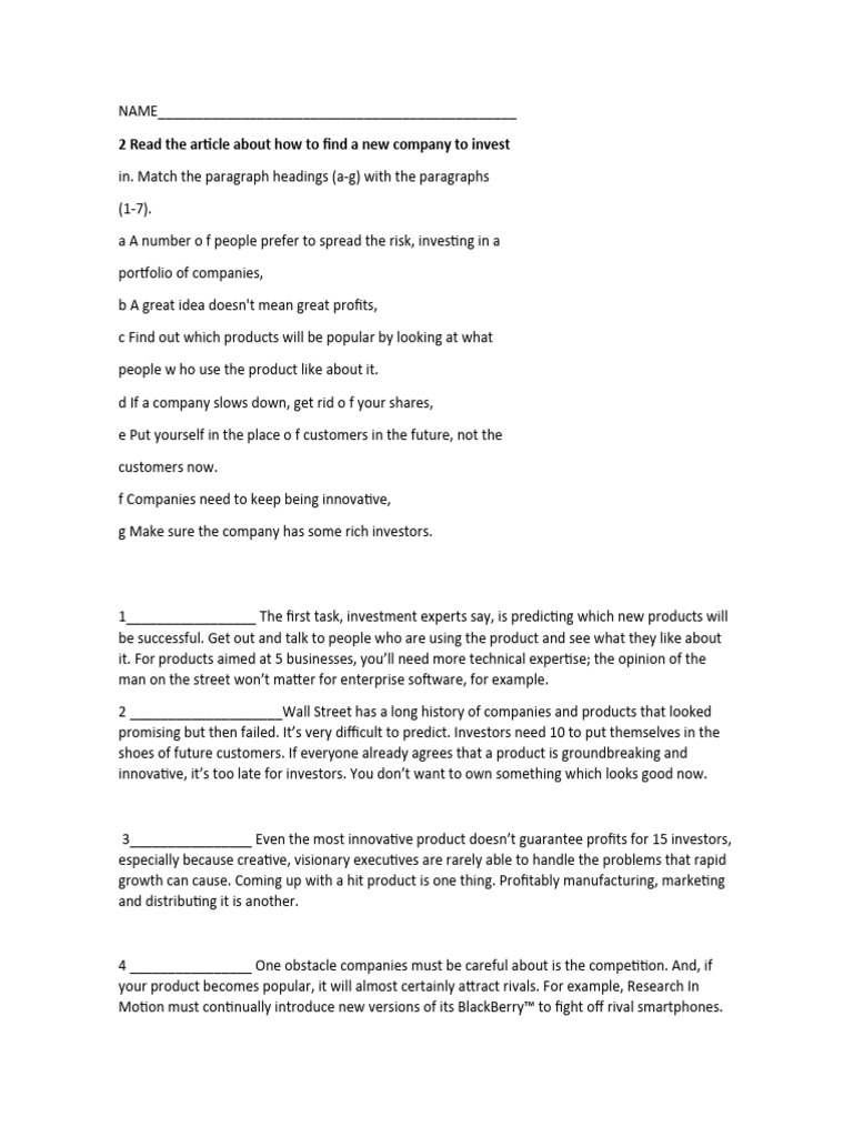 Finance Task. Second Term | PDF | Investing | Warren Buffett