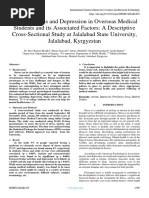 Anxiety, Stress and Depression in Overseas Medical Students and Its Associated Factors: A Descriptive Cross-Sectional Study at Jalalabad State University, Jalalabad, Kyrgyzstan