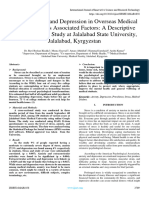 Anxiety, Stress and Depression in Overseas Medical Students and its Associated Factors: A Descriptive Cross-Sectional Study at Jalalabad State University,  Jalalabad, Kyrgyzstan