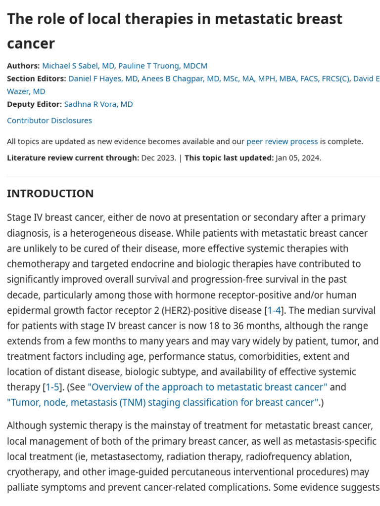 Surgery of Primary in de Novo Metastatic Ca | PDF | Metastasis | Cancer
