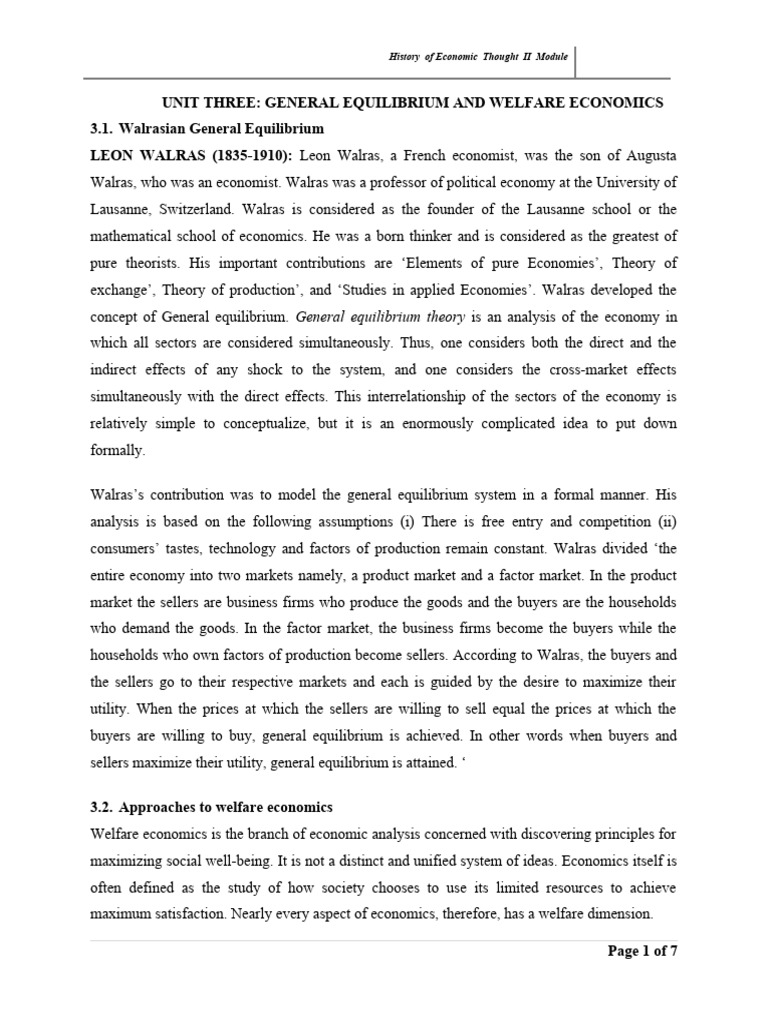 General Equilibrium and Welfare Economics | PDF | Economics | Welfare ...