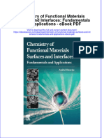 Full download book Chemistry Of Functional Materials Surfaces And Interfaces Fundamentals And Applications Pdf pdf